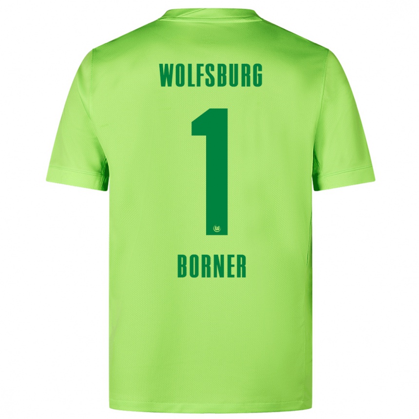 Niño Fútbol Camiseta Benedikt Börner #1 Verde Fluorescente 1ª Equipación 2024/25 Argentina