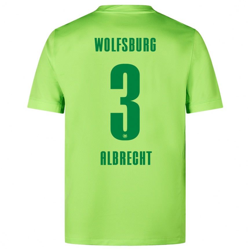 Niño Fútbol Camiseta Ben Albrecht #3 Verde Fluorescente 1ª Equipación 2024/25 Argentina