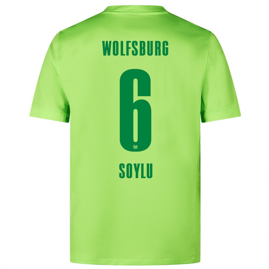 Niño Fútbol Camiseta Darwin Soylu #6 Verde Fluorescente 1ª Equipación 2024/25 Argentina