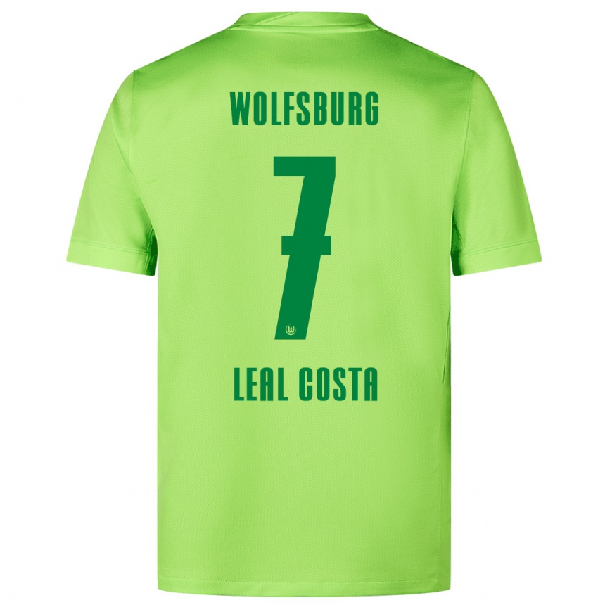 Niño Fútbol Camiseta David Leal Costa #7 Verde Fluorescente 1ª Equipación 2024/25 Argentina