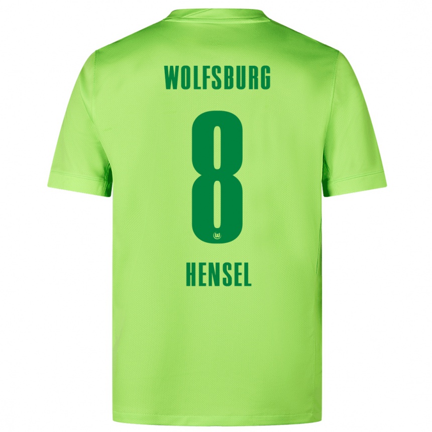 Niño Fútbol Camiseta Pharell Hensel #8 Verde Fluorescente 1ª Equipación 2024/25 Argentina