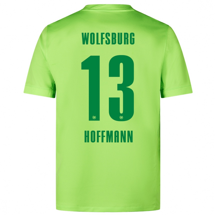 Niño Fútbol Camiseta Nils Hoffmann #13 Verde Fluorescente 1ª Equipación 2024/25 Argentina