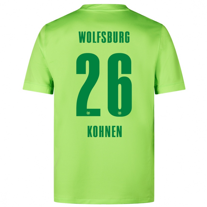 Niño Fútbol Camiseta Ben Kohnen #26 Verde Fluorescente 1ª Equipación 2024/25 Argentina