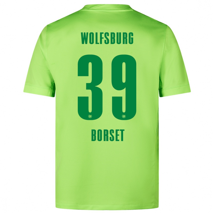 Niño Fútbol Camiseta Anders Rønne Børset #39 Verde Fluorescente 1ª Equipación 2024/25 Argentina