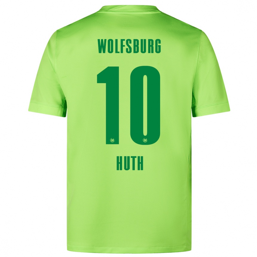 Niño Fútbol Camiseta Svenja Huth #10 Verde Fluorescente 1ª Equipación 2024/25 Argentina