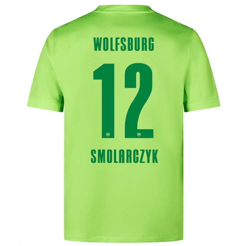 Niño Fútbol Camiseta Nelly Smolarczyk #12 Verde Fluorescente 1ª Equipación 2024/25 Argentina