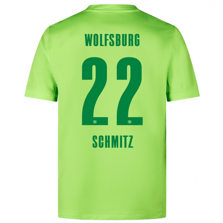 Niño Fútbol Camiseta Lisa Schmitz #22 Verde Fluorescente 1ª Equipación 2024/25 Argentina