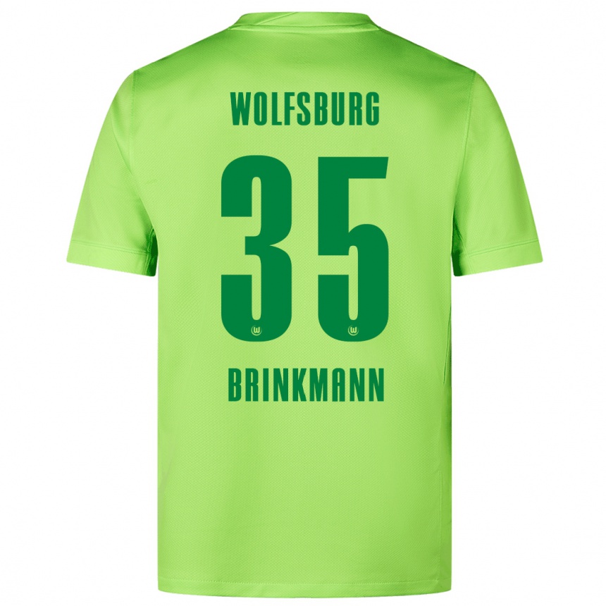 Niño Fútbol Camiseta Karla Brinkmann #35 Verde Fluorescente 1ª Equipación 2024/25 Argentina