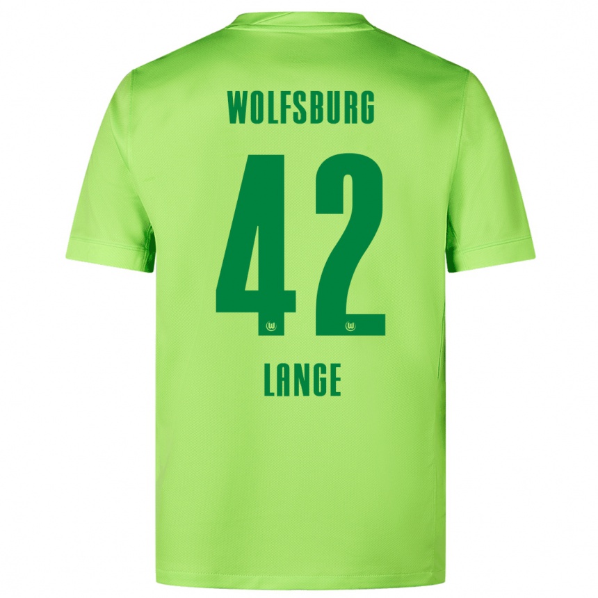 Niño Fútbol Camiseta Felix Lange #42 Verde Fluorescente 1ª Equipación 2024/25 Argentina