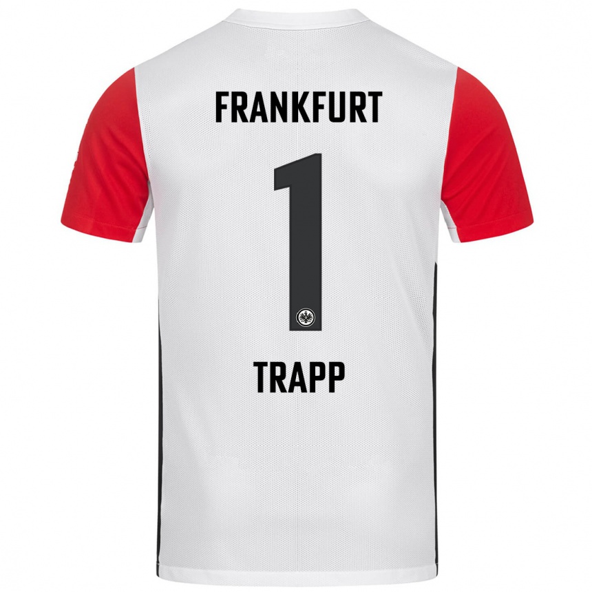 Niño Fútbol Camiseta Kevin Trapp #1 Blanco Rojo 1ª Equipación 2024/25 Argentina