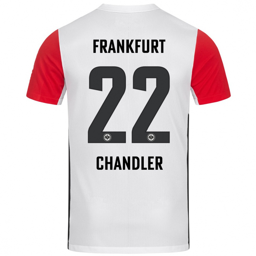 Niño Fútbol Camiseta Timothy Chandler #22 Blanco Rojo 1ª Equipación 2024/25 Argentina