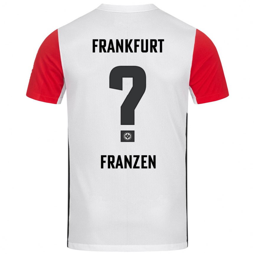 Niño Fútbol Camiseta Marlon Franzen #0 Blanco Rojo 1ª Equipación 2024/25 Argentina