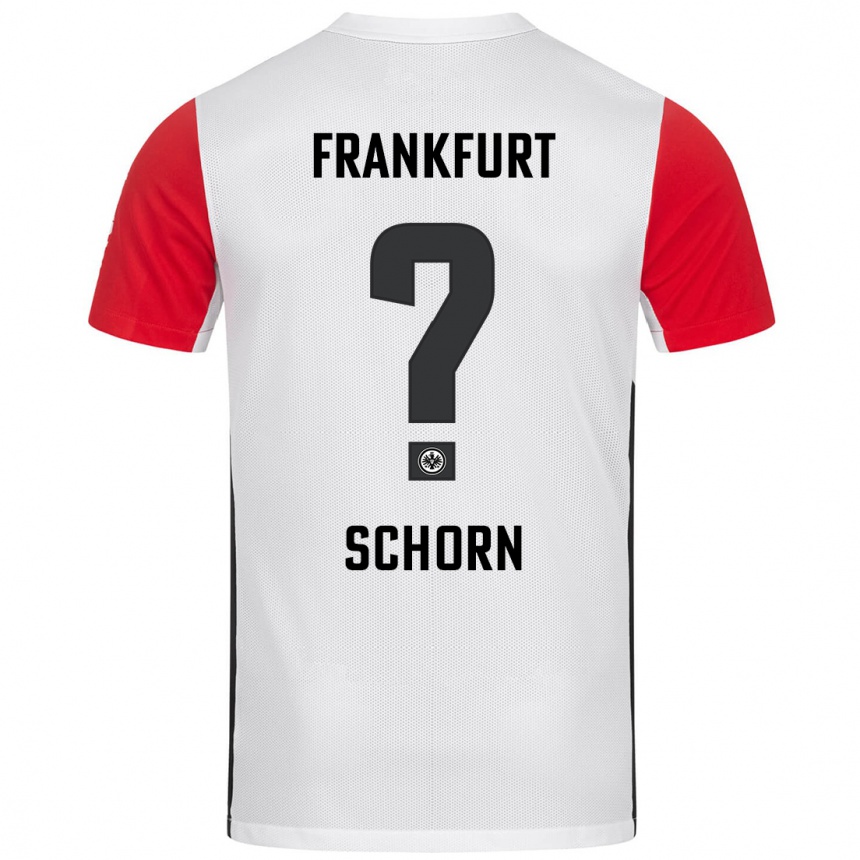 Niño Fútbol Camiseta Moritz Schorn #0 Blanco Rojo 1ª Equipación 2024/25 Argentina