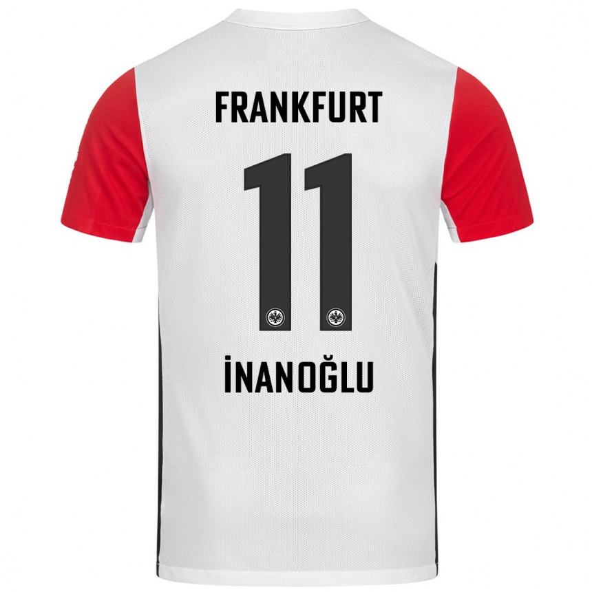 Niño Fútbol Camiseta Kaan İnanoğlu #11 Blanco Rojo 1ª Equipación 2024/25 Argentina