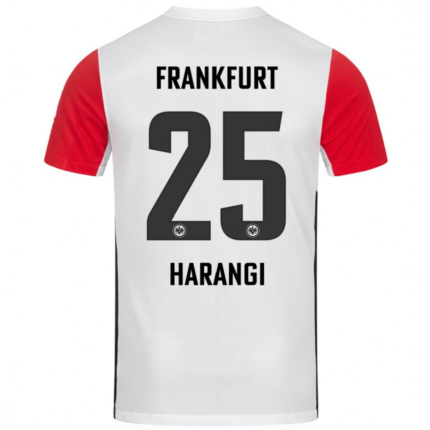 Niño Fútbol Camiseta Aiden Harangi #25 Blanco Rojo 1ª Equipación 2024/25 Argentina