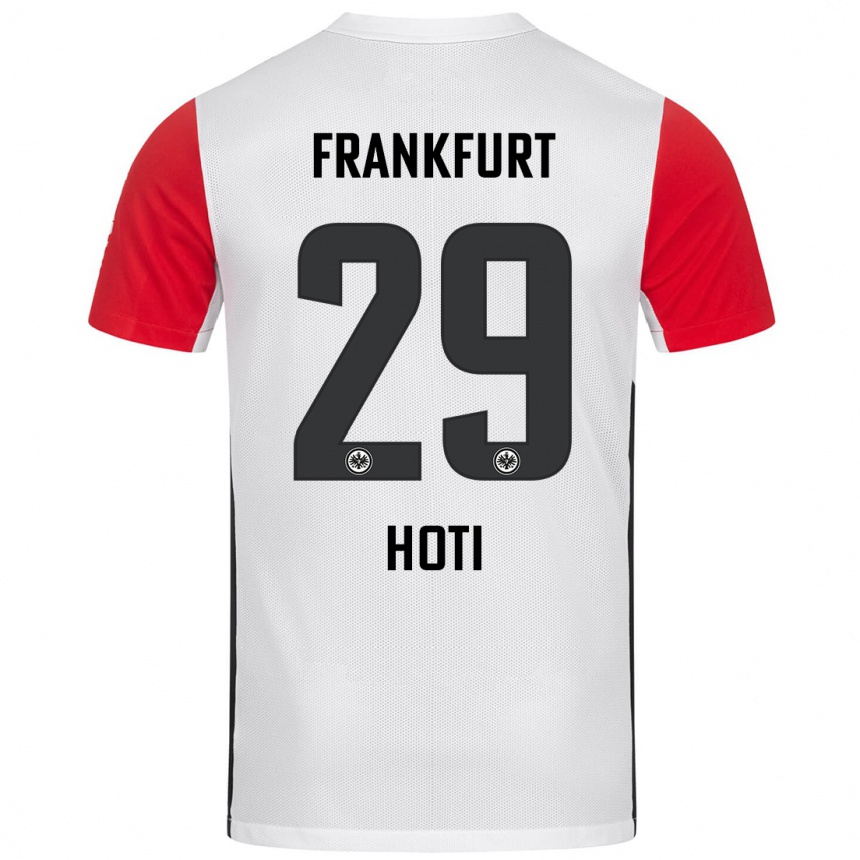 Niño Fútbol Camiseta Leart Hoti #29 Blanco Rojo 1ª Equipación 2024/25 Argentina