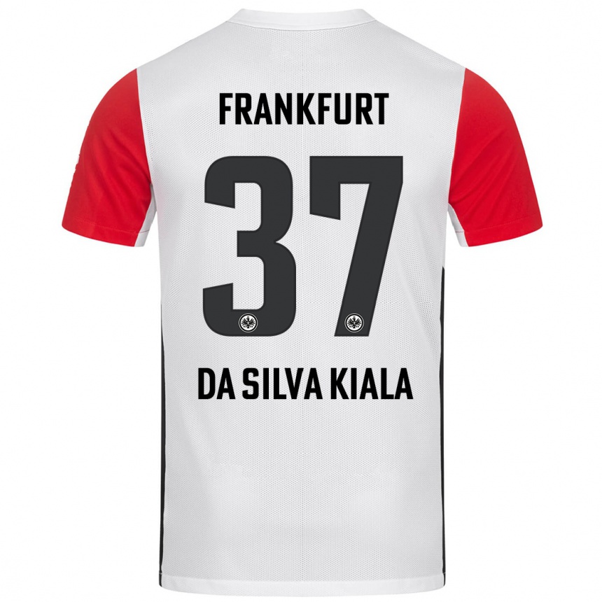 Niño Fútbol Camiseta Joel Da Silva Kiala #37 Blanco Rojo 1ª Equipación 2024/25 Argentina