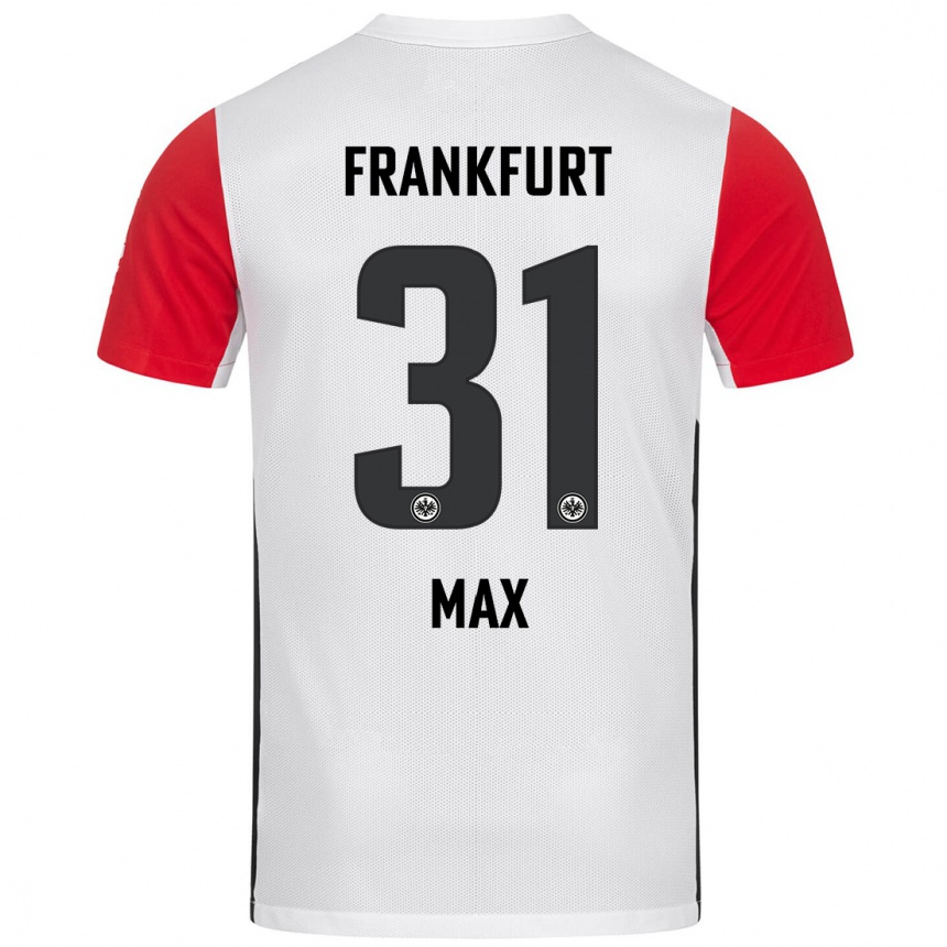 Niño Fútbol Camiseta Philipp Max #31 Blanco Rojo 1ª Equipación 2024/25 Argentina