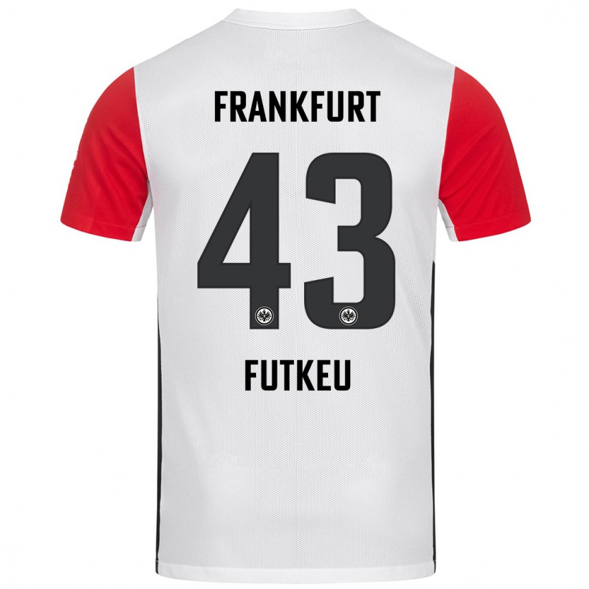 Niño Fútbol Camiseta Noel Futkeu #43 Blanco Rojo 1ª Equipación 2024/25 Argentina