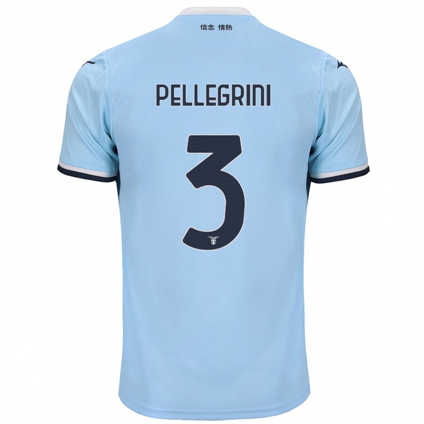 Niño Fútbol Camiseta Luca Pellegrini #3 Azul 1ª Equipación 2024/25 Argentina