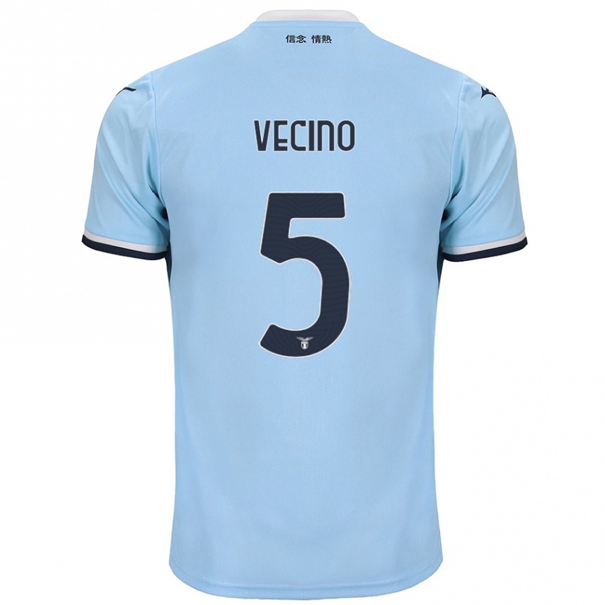 Niño Fútbol Camiseta Matías Vecino #5 Azul 1ª Equipación 2024/25 Argentina