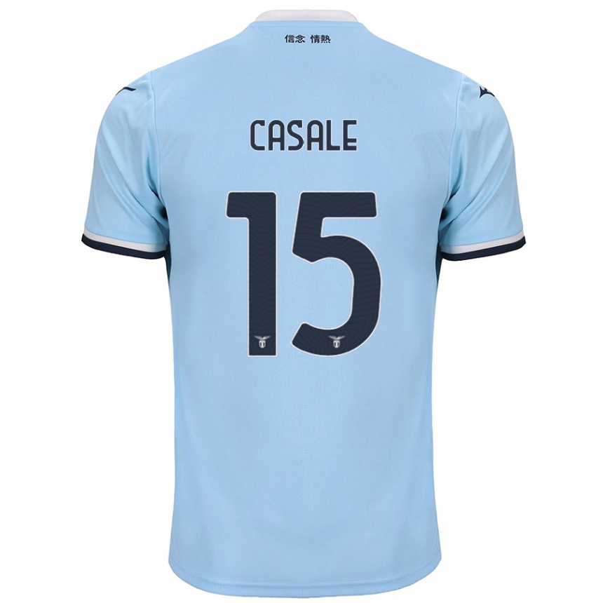 Niño Fútbol Camiseta Nicolò Casale #15 Azul 1ª Equipación 2024/25 Argentina