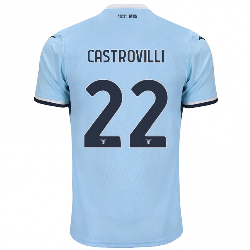 Niño Fútbol Camiseta Gaetano Castrovilli #22 Azul 1ª Equipación 2024/25 Argentina