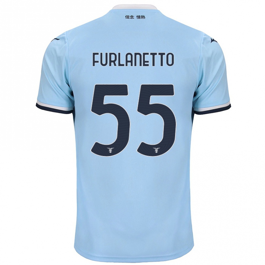 Niño Fútbol Camiseta Alessio Furlanetto #55 Azul 1ª Equipación 2024/25 Argentina