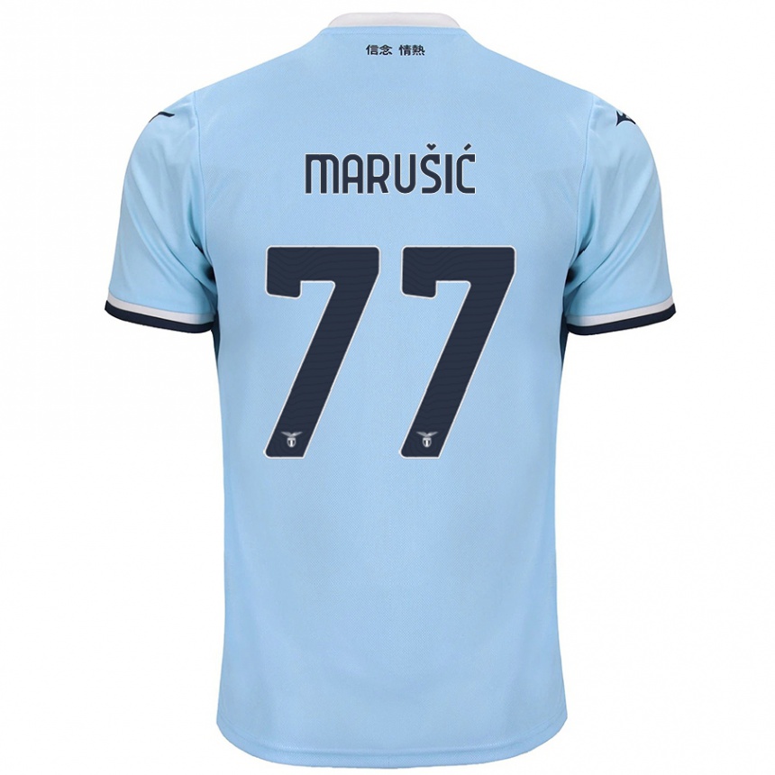 Niño Fútbol Camiseta Adam Marusic #77 Azul 1ª Equipación 2024/25 Argentina