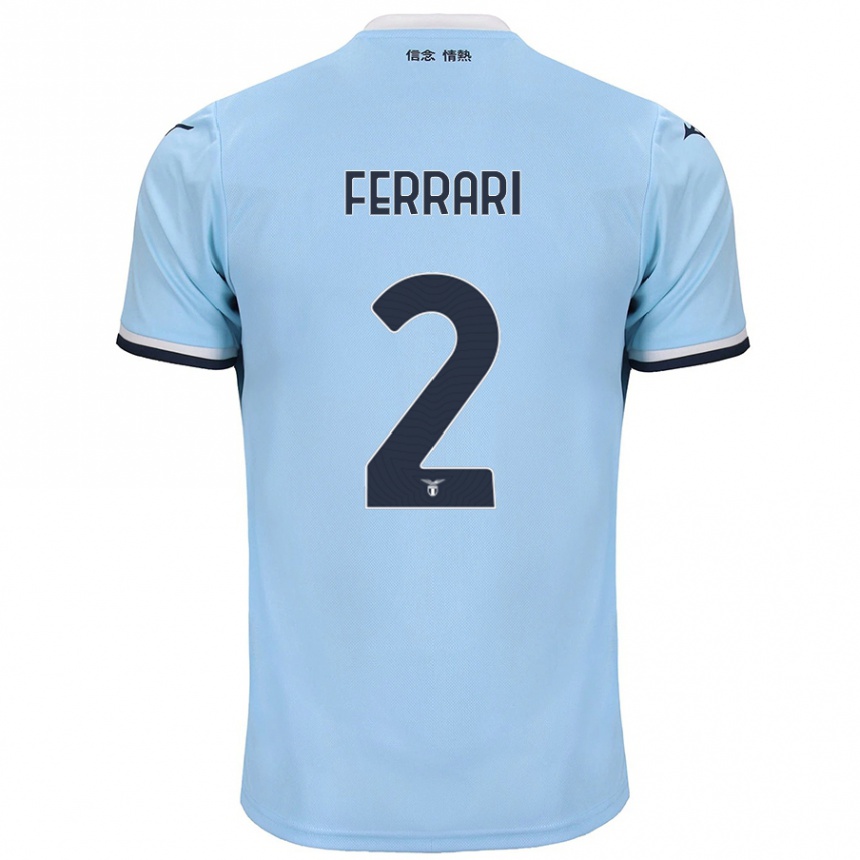 Niño Fútbol Camiseta Lorenzo Ferrari #2 Azul 1ª Equipación 2024/25 Argentina