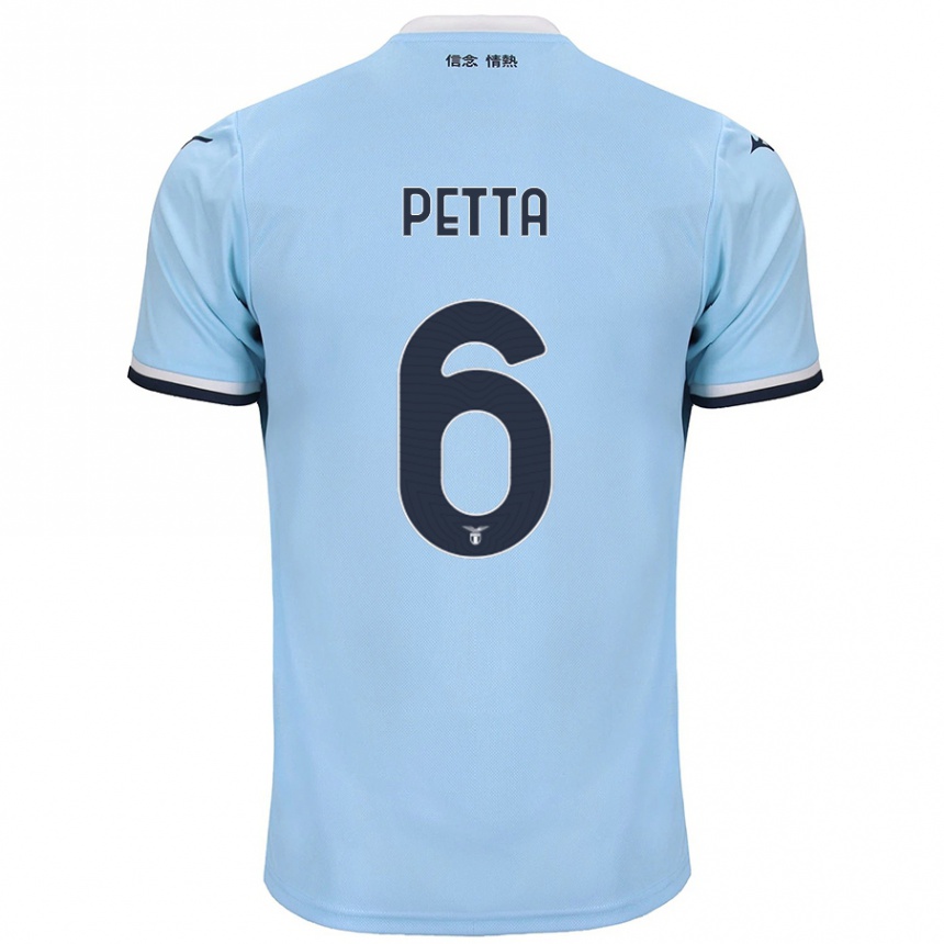 Niño Fútbol Camiseta Andrea Petta #6 Azul 1ª Equipación 2024/25 Argentina