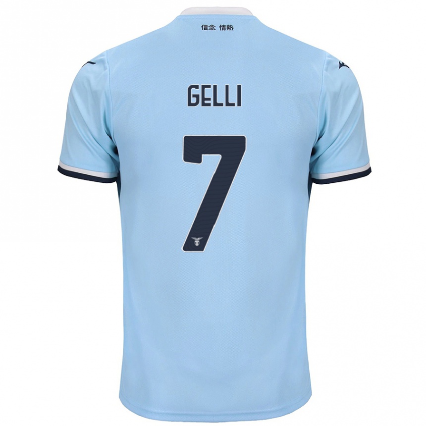 Niño Fútbol Camiseta Valerio Gelli #7 Azul 1ª Equipación 2024/25 Argentina