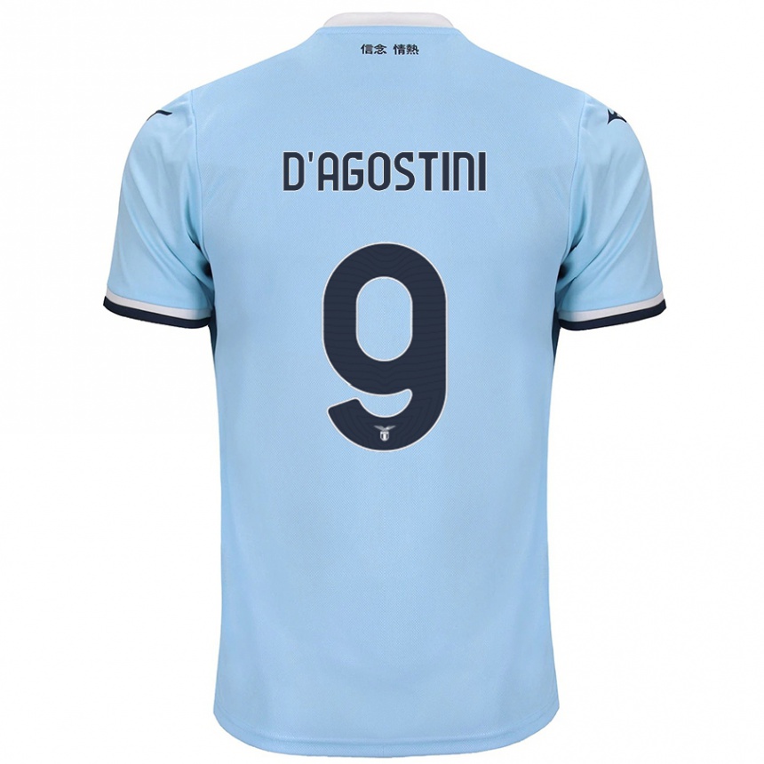 Niño Fútbol Camiseta Lorenzo D'agostini #9 Azul 1ª Equipación 2024/25 Argentina