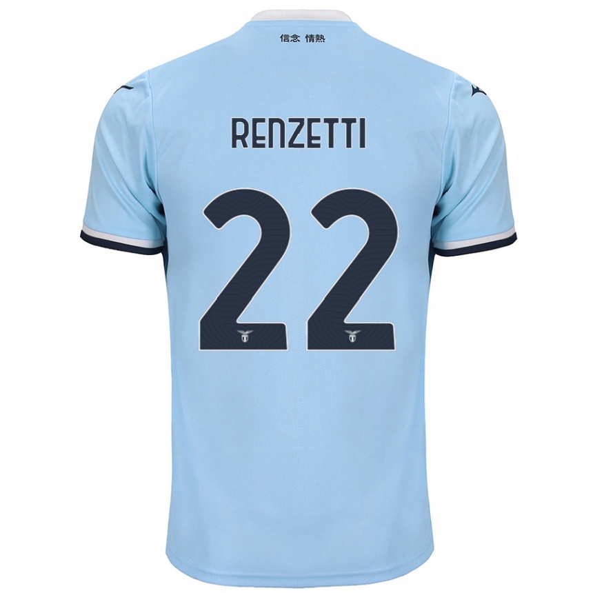 Niño Fútbol Camiseta Davide Renzetti #22 Azul 1ª Equipación 2024/25 Argentina