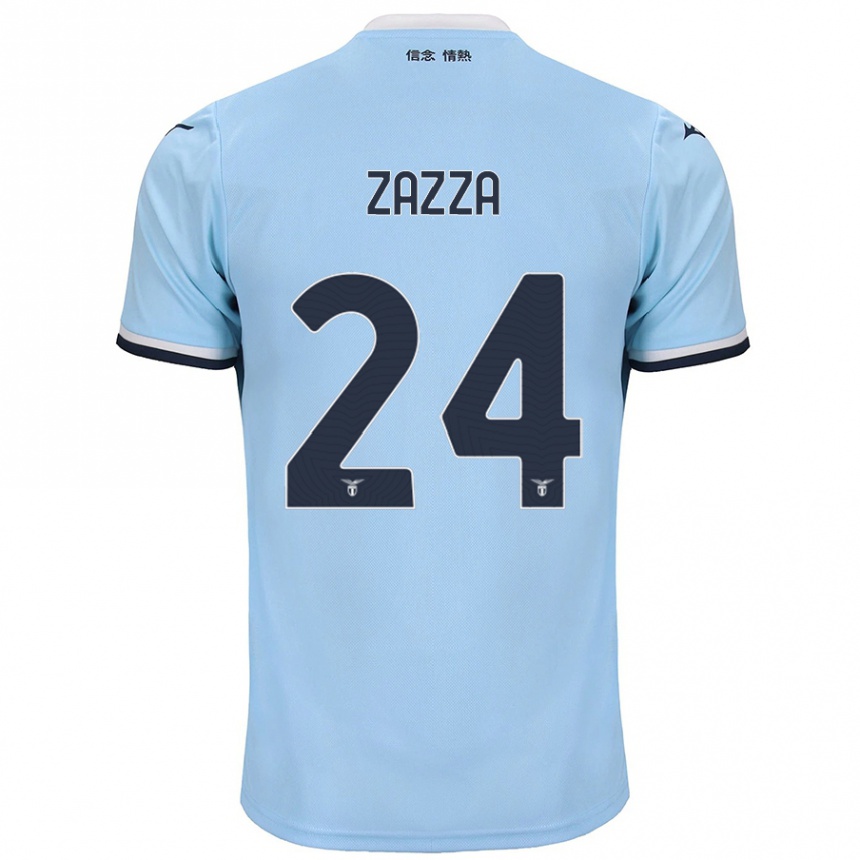 Niño Fútbol Camiseta Matteo Zazza #24 Azul 1ª Equipación 2024/25 Argentina