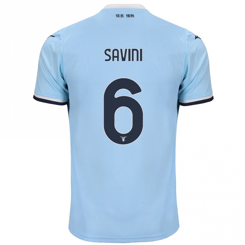 Niño Fútbol Camiseta Federica Savini #6 Azul 1ª Equipación 2024/25 Argentina