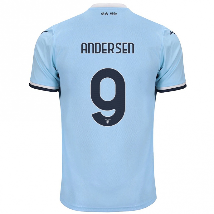 Niño Fútbol Camiseta Signe Holt Andersen #9 Azul 1ª Equipación 2024/25 Argentina