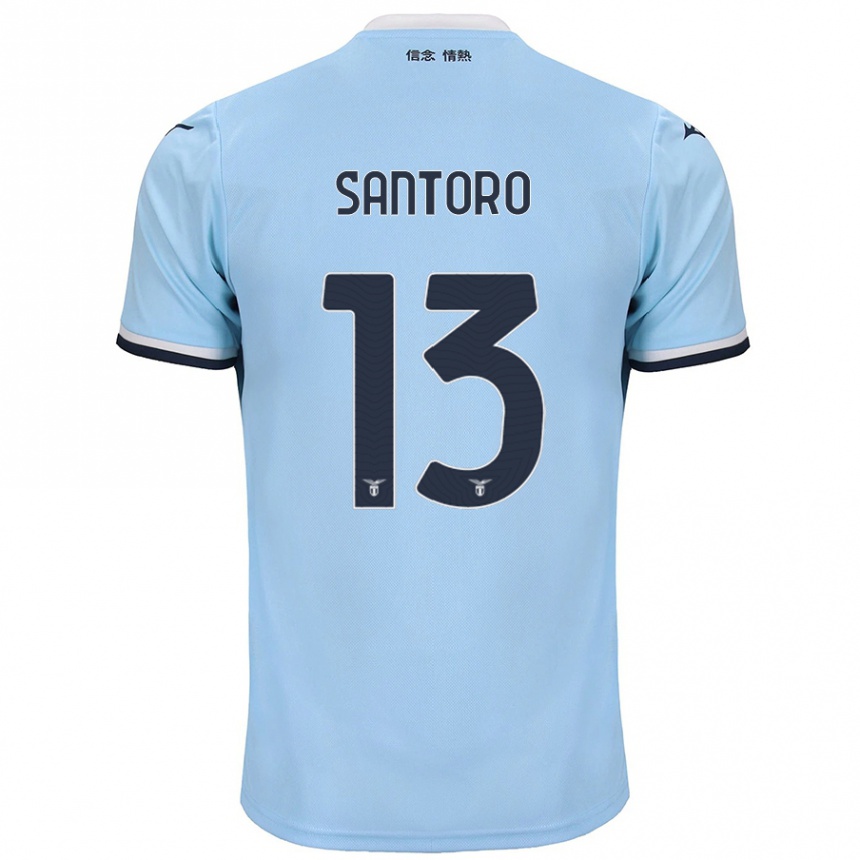 Niño Fútbol Camiseta Martina Santoro #13 Azul 1ª Equipación 2024/25 Argentina