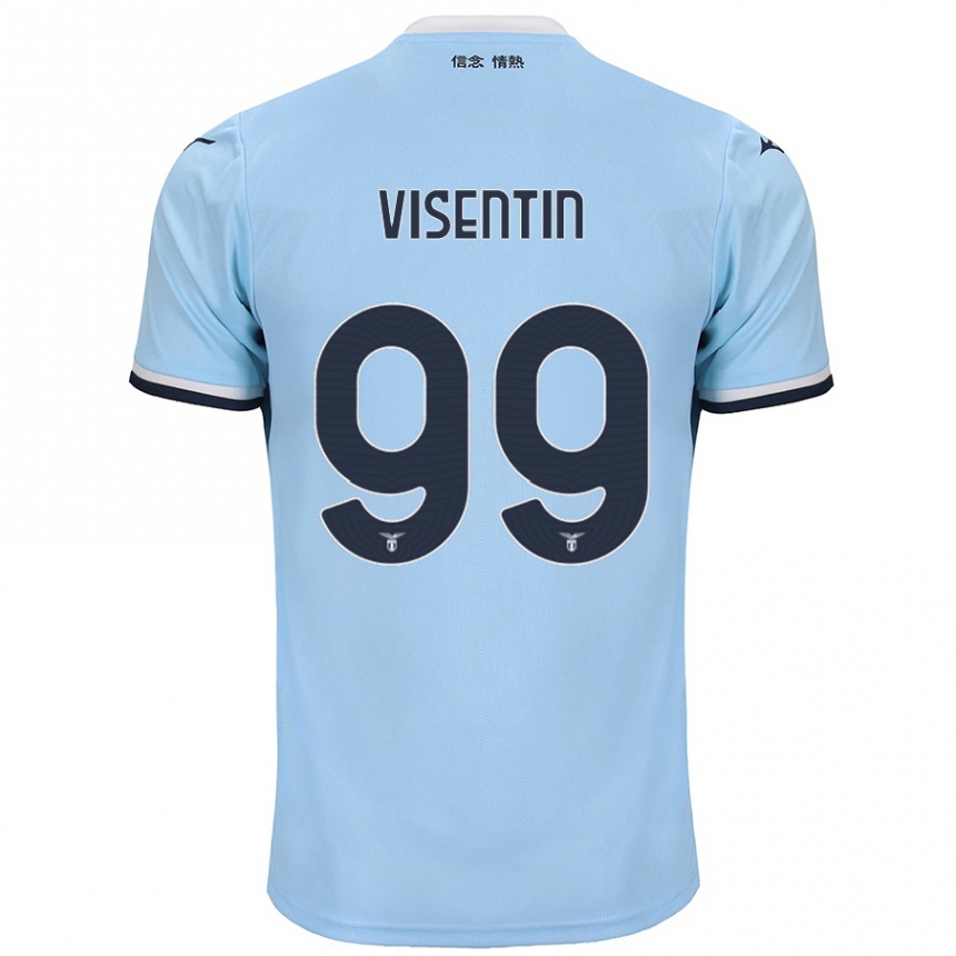 Niño Fútbol Camiseta Noemi Visentin #99 Azul 1ª Equipación 2024/25 Argentina