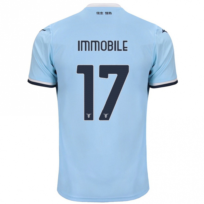 Niño Fútbol Camiseta Ciro Immobile #17 Azul 1ª Equipación 2024/25 Argentina