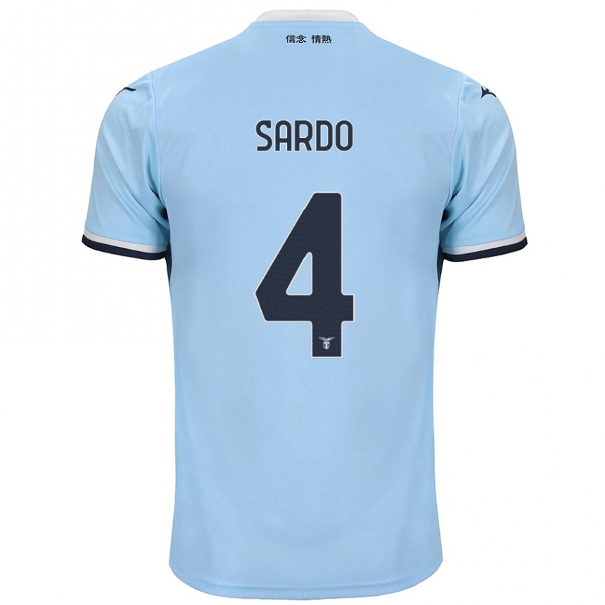 Niño Fútbol Camiseta Jacopo Sardo #4 Azul 1ª Equipación 2024/25 Argentina