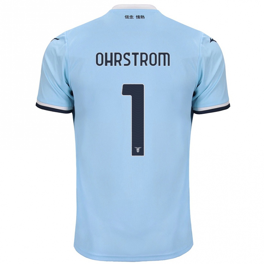 Niño Fútbol Camiseta Stephanie Ohrstrom #1 Azul 1ª Equipación 2024/25 Argentina