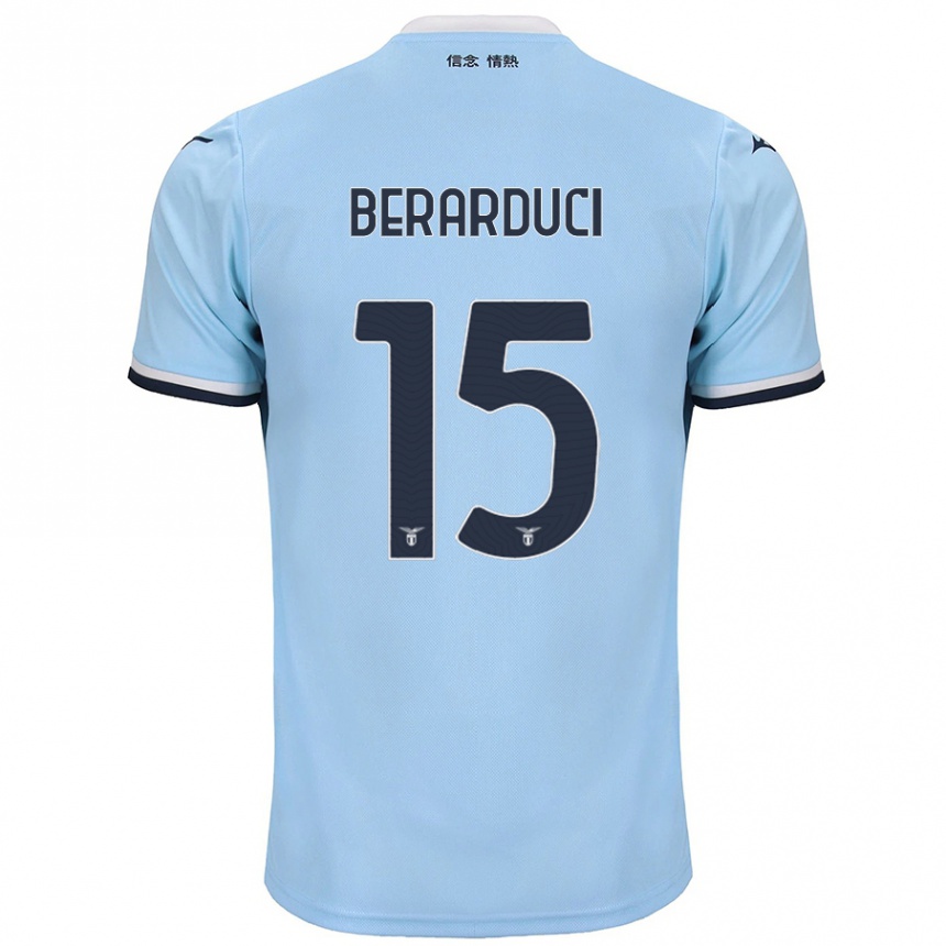 Niño Fútbol Camiseta Martina Berarduci #15 Azul 1ª Equipación 2024/25 Argentina