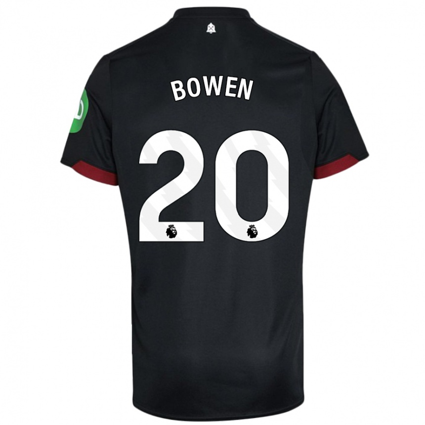 Niño Fútbol Camiseta Jarrod Bowen #20 Negro Blanco 2ª Equipación 2024/25 Argentina