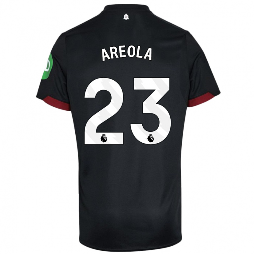 Niño Fútbol Camiseta Alphonse Areola #23 Negro Blanco 2ª Equipación 2024/25 Argentina