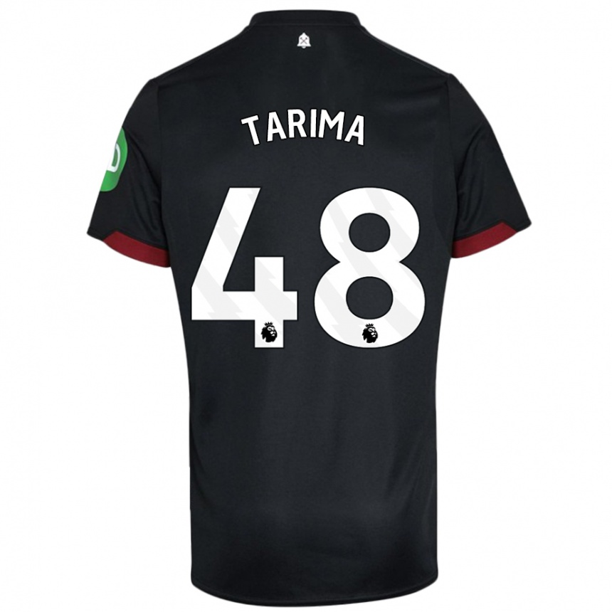 Niño Fútbol Camiseta Sean Tarima #48 Negro Blanco 2ª Equipación 2024/25 Argentina