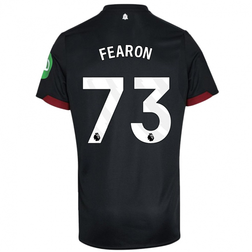 Niño Fútbol Camiseta Preston Fearon #73 Negro Blanco 2ª Equipación 2024/25 Argentina