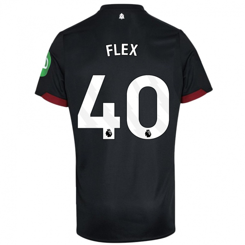 Niño Fútbol Camiseta Armstrong Oko Flex #40 Negro Blanco 2ª Equipación 2024/25 Argentina