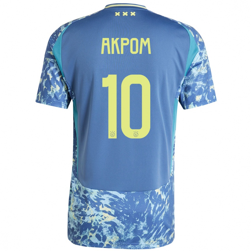 Niño Fútbol Camiseta Chuba Akpom #10 Gris Azul Amarillo 2ª Equipación 2024/25 Argentina