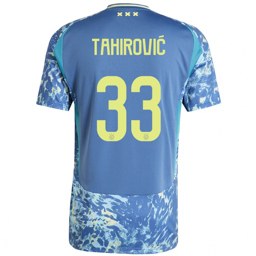 Niño Fútbol Camiseta Benjamin Tahirovic #33 Gris Azul Amarillo 2ª Equipación 2024/25 Argentina